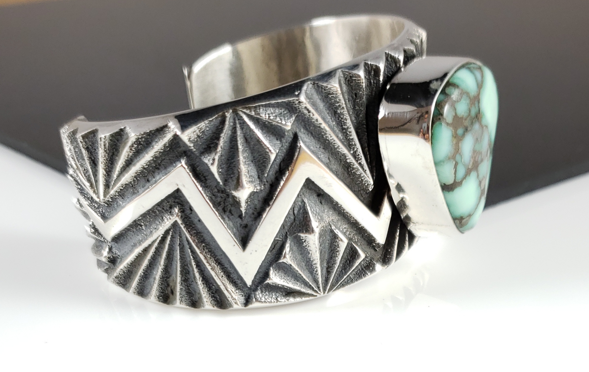 Sterling silver column men's cuff bracelet - Deenie and Flip Jewelry Design
