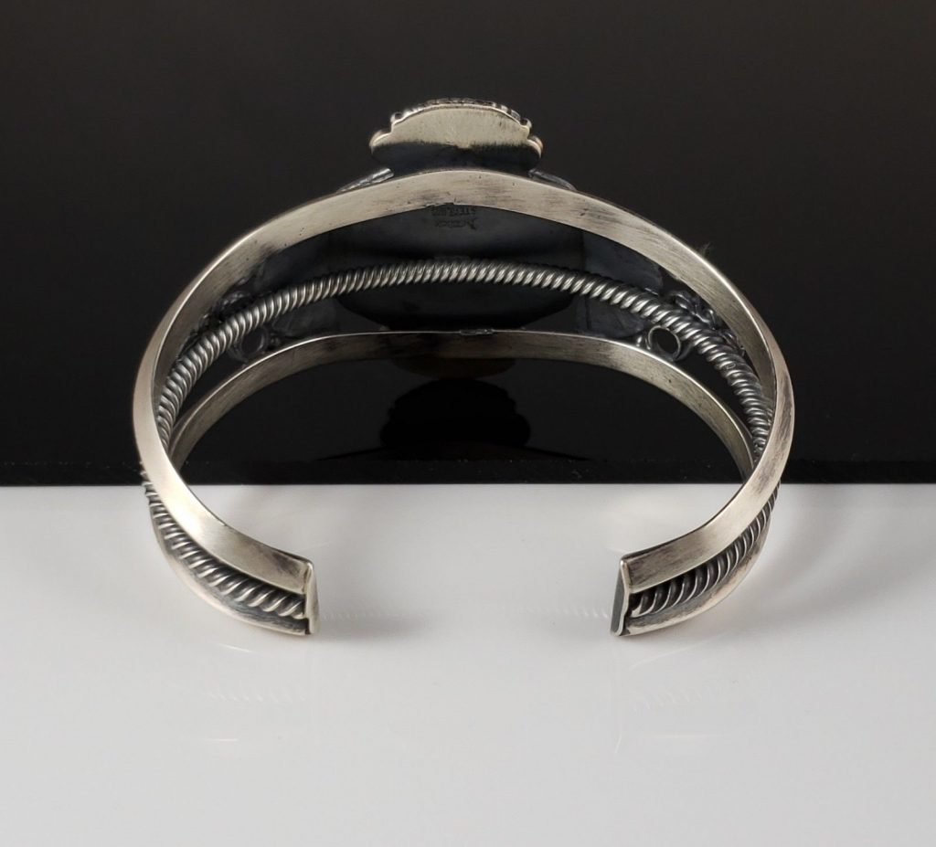 Navajo Sterling Silver Rare Australian Variscite Cuff Bracelet Derrick ...