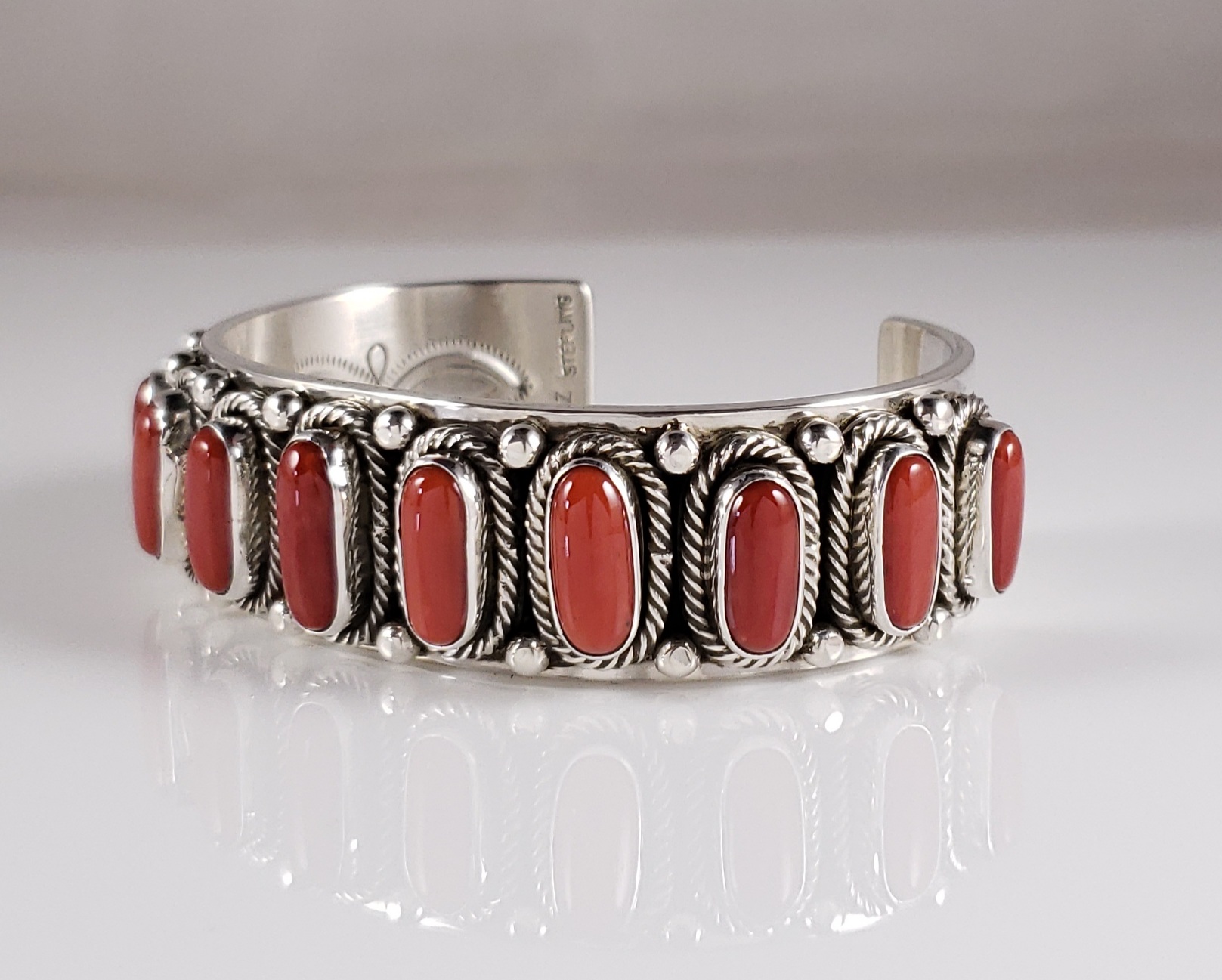 Red Coral 6 mm Beaded Gemstone Bracelet