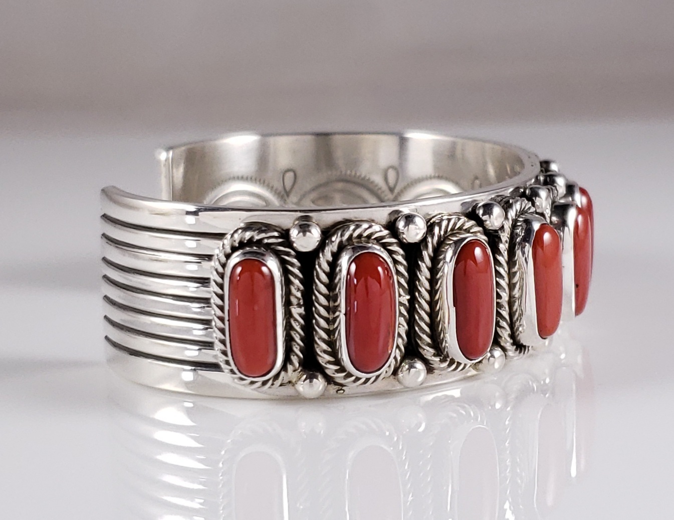 Italian Coral Silver Bracelet – Zivar Creations
