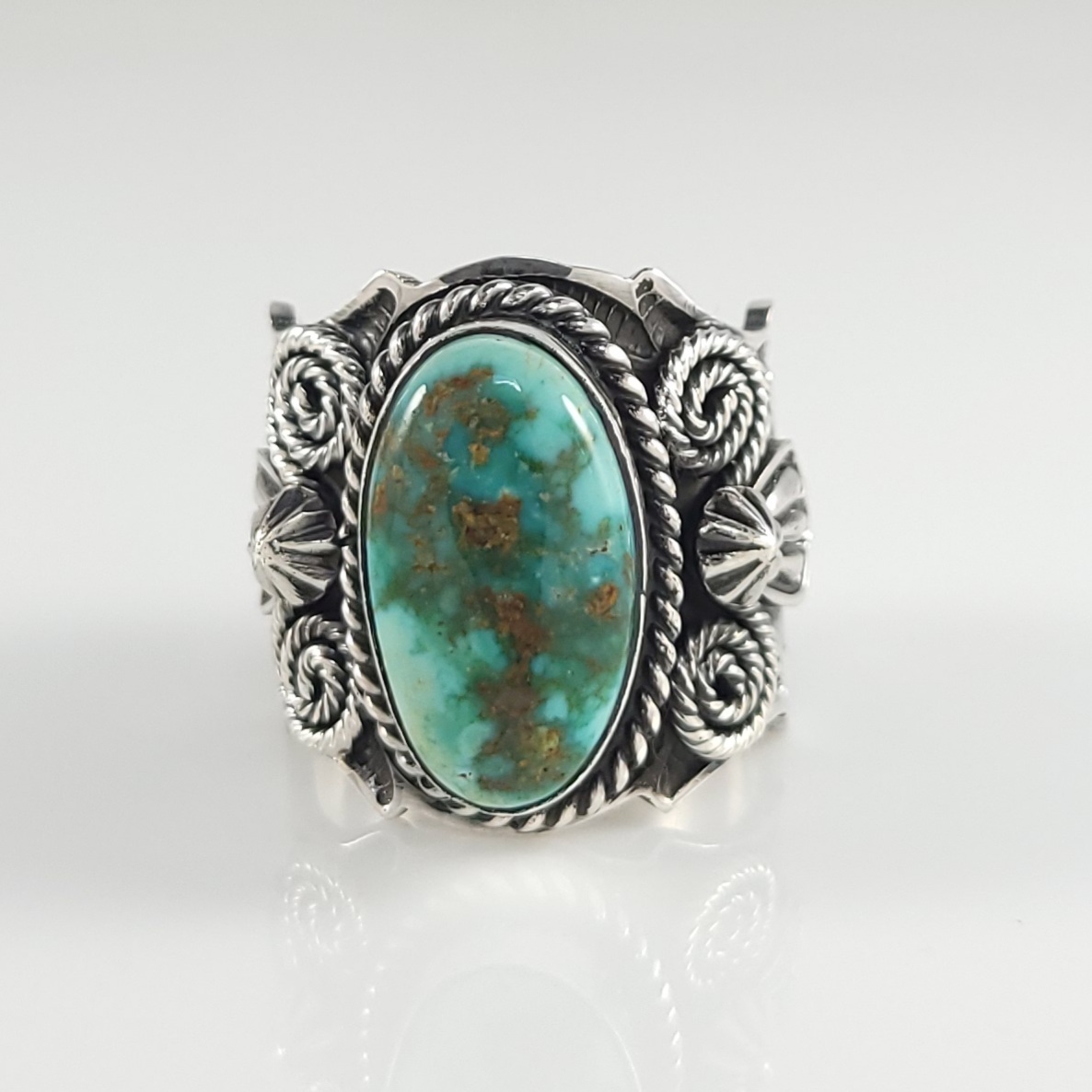 Andy Cadman Navajo Sterling Silver Handmade Ring Rare High Grade Fox ...