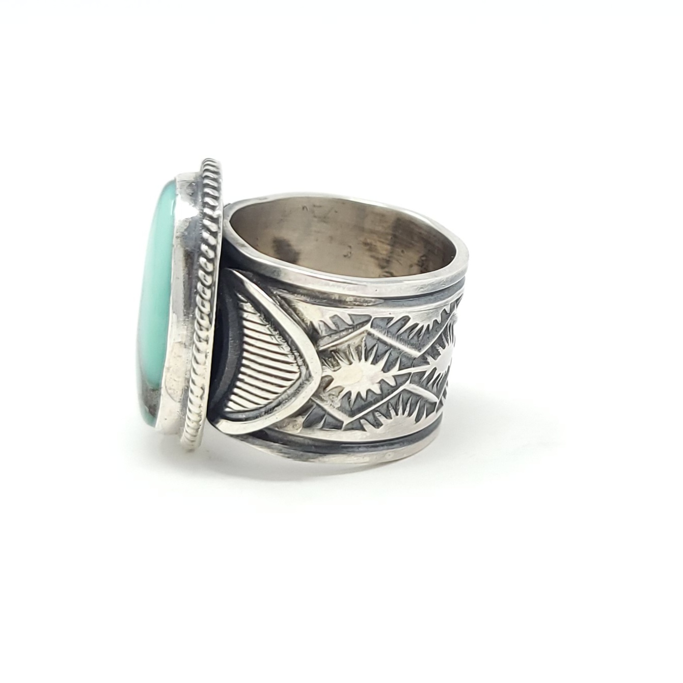 Sunshine Reeves Navajo Sterling Silver Ring Rare Gem Damele Variscite  Handmade