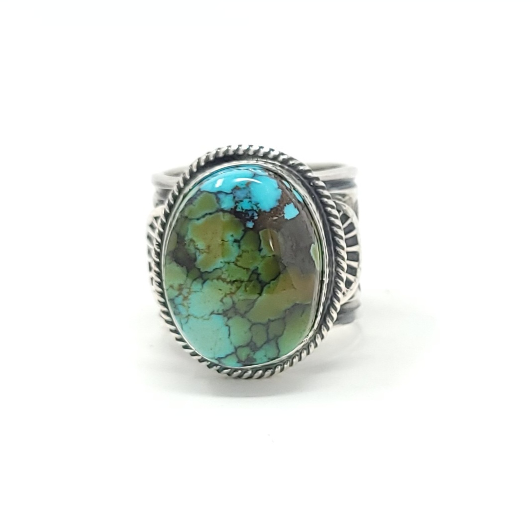 Sunshine Reeves Navajo Sterling Silver Ring Rare Gem Cloud Mountain  Turquoise