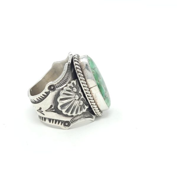 Andy Cadman Navajo Sterling Silver Wide Saddle Band Ring Australian ...