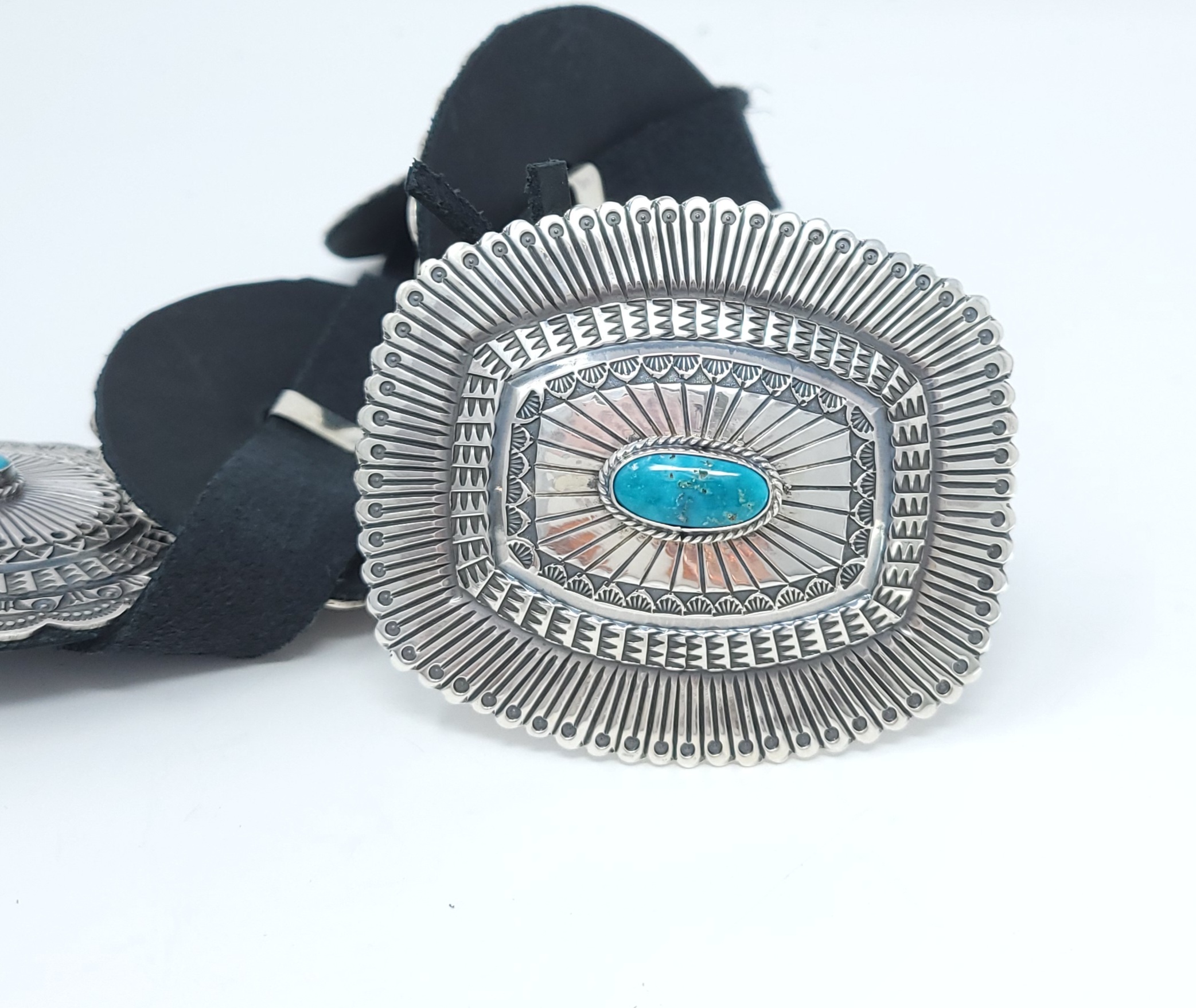 Authentic Navajo Vintage Concho belt by David Reeves
